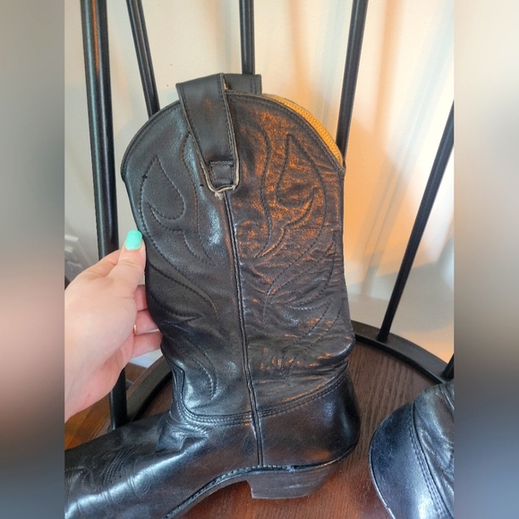 Vintage Leather Cowboy Boots Men's Size 10 - Picture 3 of 5